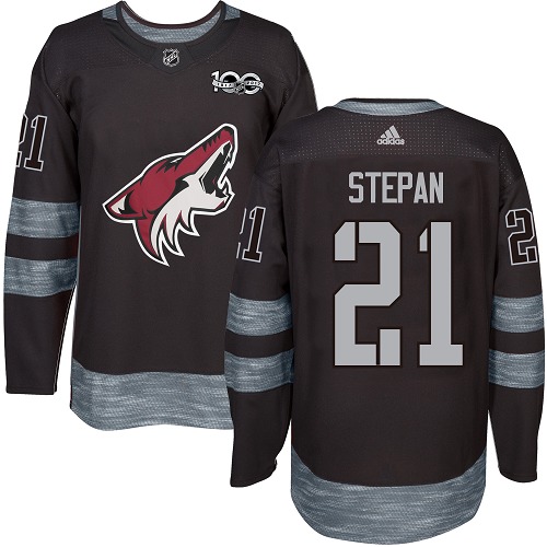 Adidas Coyotes #21 Derek Stepan Black 1917-100th Anniversary Stitched NHL Jersey